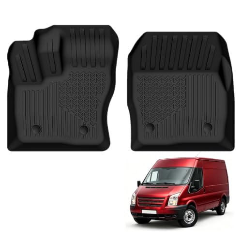 NQOQN Custom Fit Floor Mats for 2014-2021 Ford Transit Connect | All Weather TPE Floor Liners | Odorless Interior Accessories