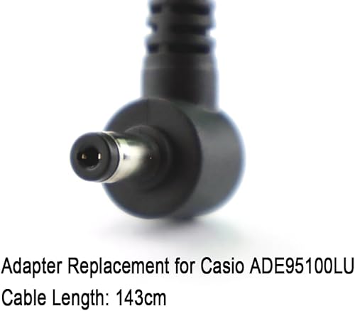 Miniatura 4 de Adaptador de cargador de fuente de alimentación de 9.5V 1000mAh compatible con teclado Casio LK120 LK240 LK280 SA76 SA77 SA46 CTK101 CTK1200 CTK2100