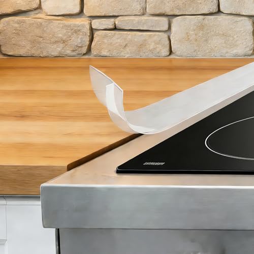 2 Pack Flexible Silicone Gap Stove Gap Covers, Heat Resistand Silicone Gap Filler Gaps Between Counter and Stove, Oven, Washer, Dryer, Easy to Clean (Transparent, 25\") - Thumbnail 6