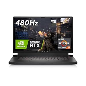Alienware M17R5 Gaming Laptop – 17.3-inch FHD 480Hz Display, AMD Ryzen 9-6900HX, 32GB DDR5 RAM, 1TB SSD, NVIDIA GeForce RTX 3080 GDDR6, Windows 11 Home, 1 Year Support – Dark Side of the Moon, Black