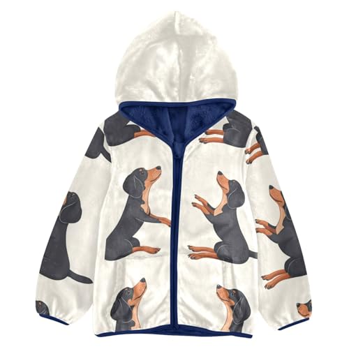 Yoga Dogs Girls Fleece Jacket Girls Fall Jacket Girls Zip Up Hoodie Girls Sherpa Jacket 2-10T