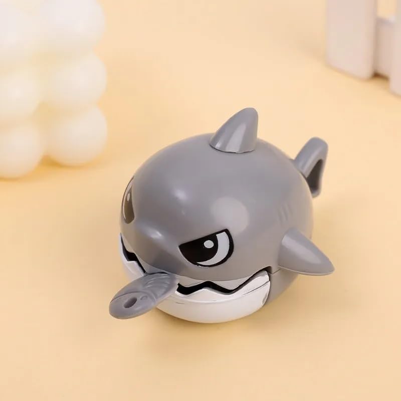 9UP® Cartoon Shark Keychain Pull String for Hanging Bags, Suitcase, Schoolbags | Pull Pendent Simulation Removable Mouth Shark ABS Keychain | Cute Hanging Keychain for Kids (Pack of 1)