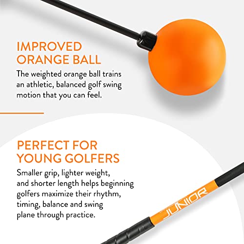 Image of Orange Whip Golf Swing Trainer Aid Patented & Made in USA for Improved Rhythm, Flexibility, Balance, Tempo, and Strength *American Made*