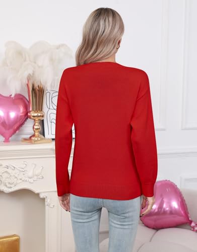 Image of Women's Lightweight Thin Knit Sweater USA American Flag Pullover Sweaters