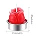 12 Pieces Rose Tealight Candles Handmade Delicate Rose Flower Candles for Valentine's Day Party Wedding Spa Home Decoration Gifts (Style E)