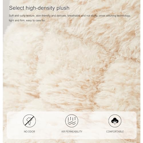 Outdoor Rocking Chair Upholstered Rocking Chairs with Backrestrests,Glider Rocker Nursery Chair with Armrest, 440Lbs Support Rocking Chairs,White Glider Chair for Bedroom,Living Room,Kitchen (Color :