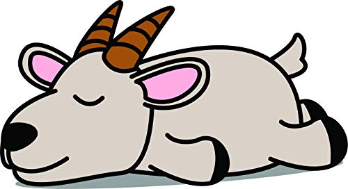 Cute Sleepy Lazy Goat Cartoon Round Metal 0.75" Lapel Pin Hat Shirt Pin Tie Tack Pinback2