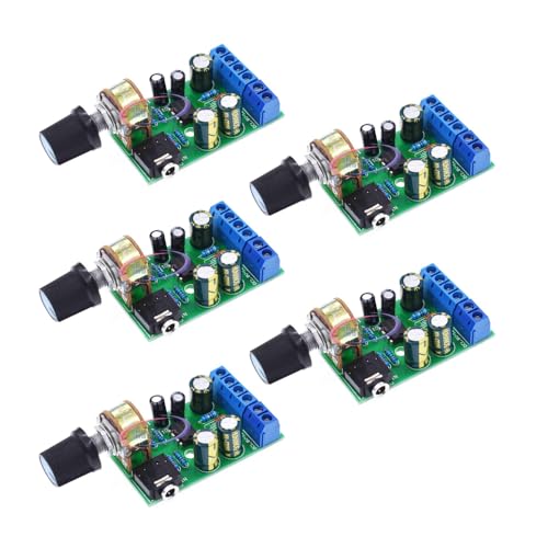 5PCS DC1.8-12V TDA2822M Mini Audio Amplifier Board 2.0 Dual Channel 3.5mm AUX Stereo Audio Amp Module with Knob