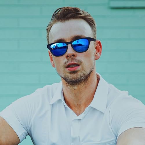 FEISEDY Vintage Polarized Sunglasses for Women Men Classic Square Trendy TR Frame Designer Shades B01762