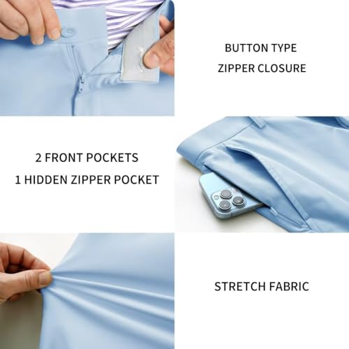 M MAELREG Golf Pants Men Quick Dry - 30"/32"/34" Stretch Lightweight 5 Pockets Water-Resistant Casual Mens Dress Pants4