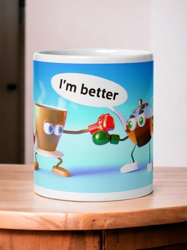 Image of Better Gift Flowers Tea Coffee Fight Mug, Round Shaped Multicolor Themed Coffee Mugs, Mug for Gifting, Gifting Items for Family, Friends & Closed Ones