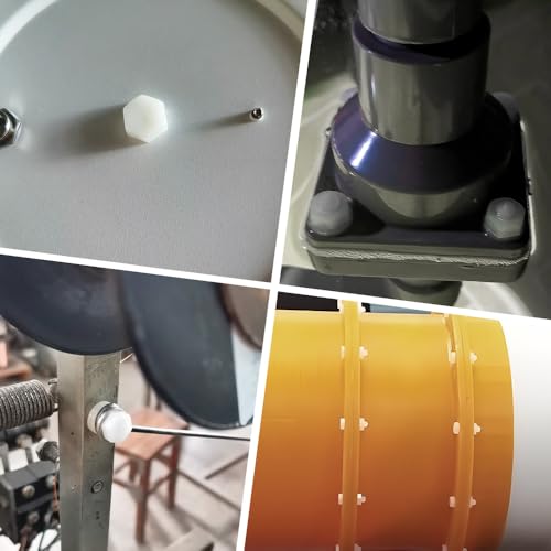 M4 M5 M6 M8 M10 White Nylon Hex Bolt Nut Washer Kit,216 Pieces Metric Thread Machine Bolts Plastic Hexagon Screw Nut Washer for Micro Controller Board Building,Insulate or Fasten PCB Board - Image 6