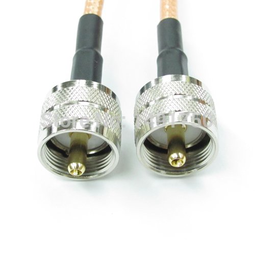 UHF Male UHF Male Plug RF Coaxial Cable Pigtail Jumper RG142 3feet 100cm Quick USA Shipping