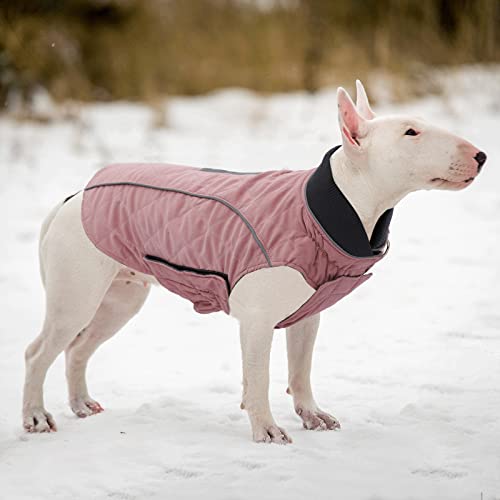 Pethiy Dog Cold Weather Vest Waterproof Windproof Reversible Dog Apparel Winter Coat Warm Dog Outfits For Small Dogs-Pink S #TOP5