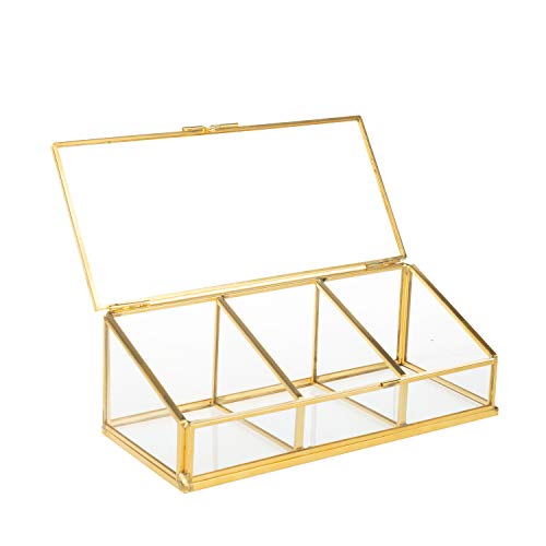 Feyarl - Caja de almohadillas de algodón para maquillaje, color dorado
