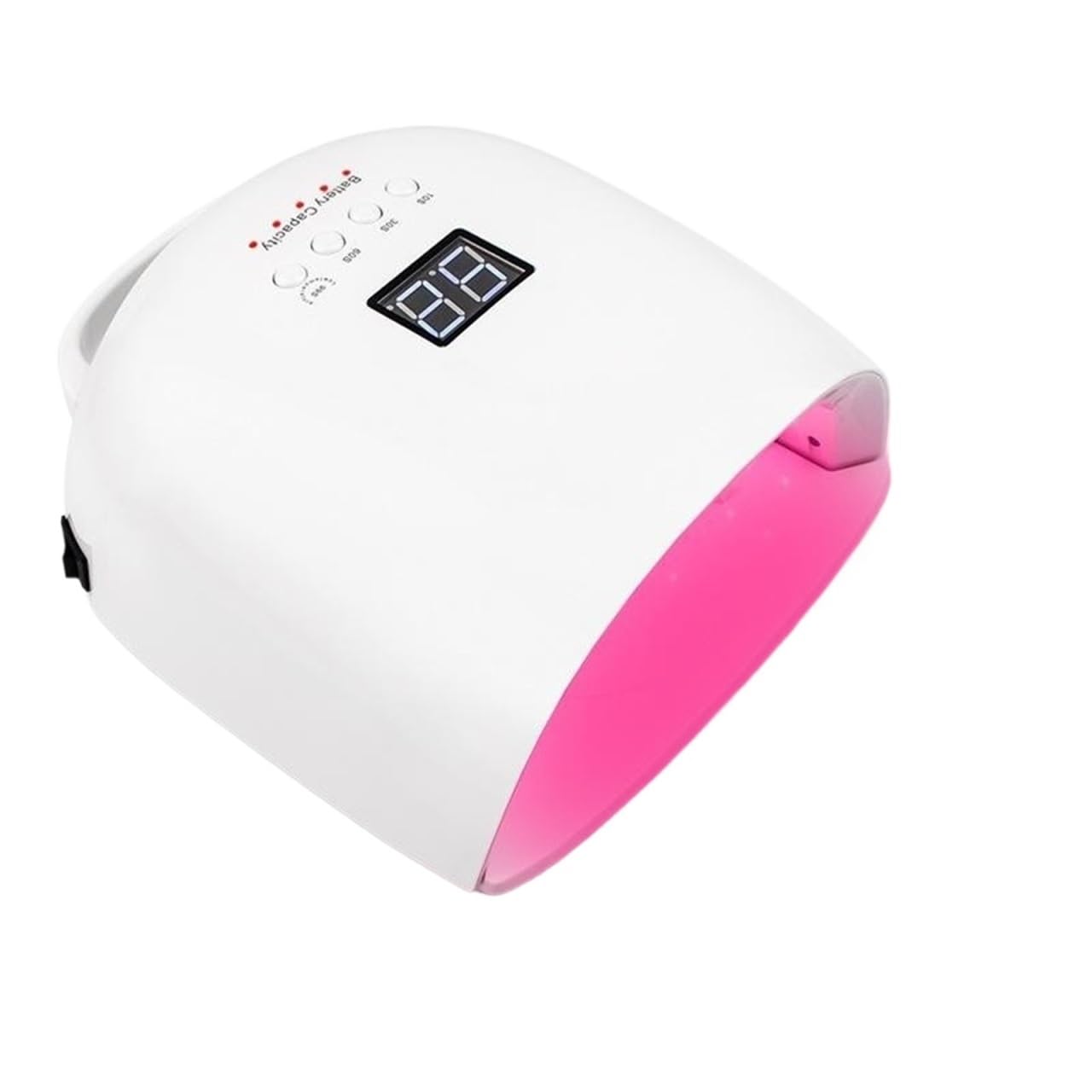 Lámpara UV para uñas, Lámpara de secado de uñas recargable de 86 W, máquina de secado de esmalte de gel, luz roja, manicura con mango, lámpara UV LED for uñas(Bianco)