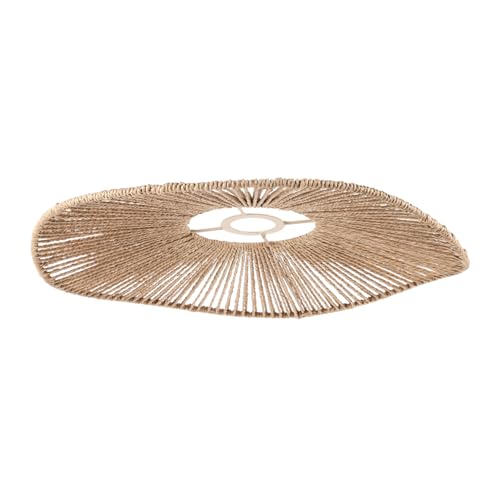 Abat-jour rétro pour lampe suspendue en corde de papier et fer forgé