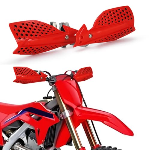 Image of Motorcycle Handguards Double Layer Protection 7 /8 inchand 11 /8 inchUniversal for TRX400 CRF300L CRF150F CRF250R 400EX XRE190 XRE300 Dirt Pit Bike ATV Off Road Motocross Red