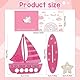 Taufgeschenke Für Mädchen, Taufkarte Mädchen, Taufe Geschenk, Alles Liebe zur Taufe, Karte zur Taufe, Taufe Deko, Holzboot Taufgeschenk Sterne und Taufkarte (Rosa)