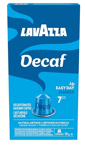 Lavazza Capsules Espresso Décaféiné Torréfaction Moyenne Nespresso 10