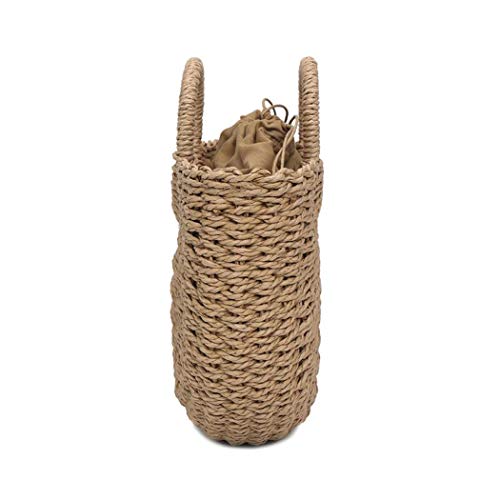 Bolso de playa grande tejido a mano con paja para mujer miniatura 6