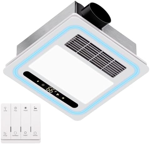 Amazon.com: Oeukas 4 in 1 Bathroom Exhaust Fan with Light, 190 CFM ...