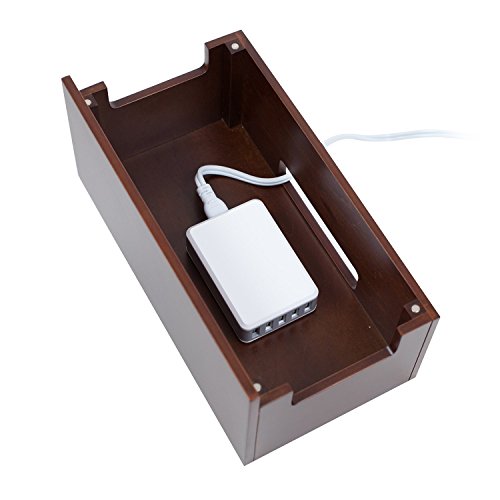 image for MobileVision Wood Multi Device Organizer Stand and Charging Station fo