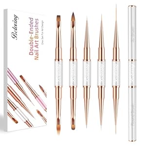 Beloving 5-in-1 Doppelseitiges Nail Art Pinselset