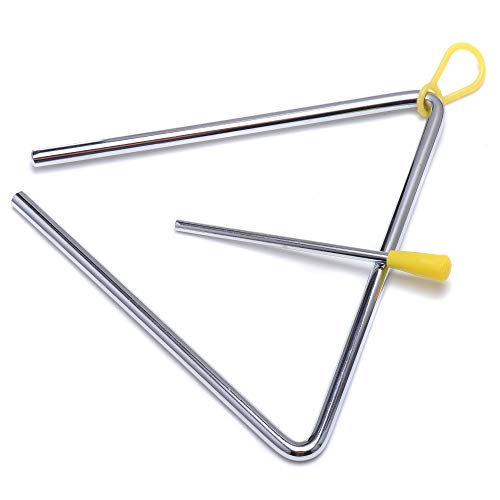 image for TDOCK 7 Inch Musical Steel Triangle Percussion Instrument With Striker
