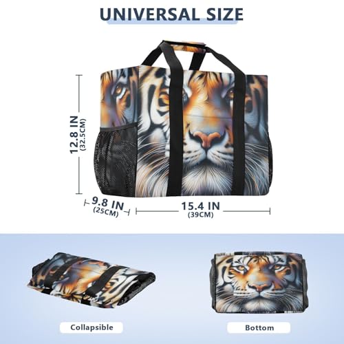 Wild Tiger Large Beach Bag Waterproof Beach Tote Bags for Women Travel Gym Pool3