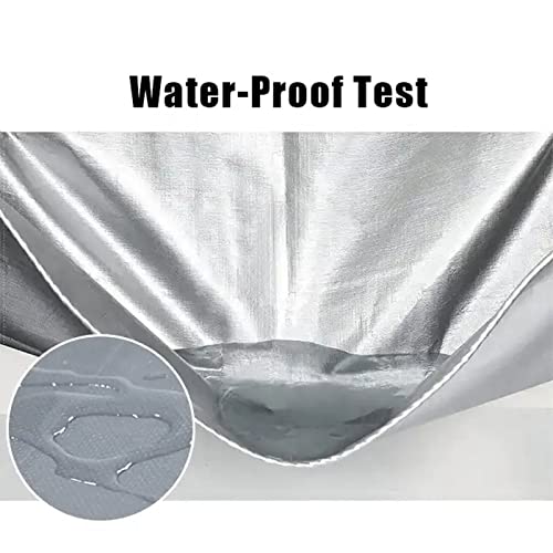 Bâche imperméable en PE couleur argent 6x8m ultra résistante pour extérieur