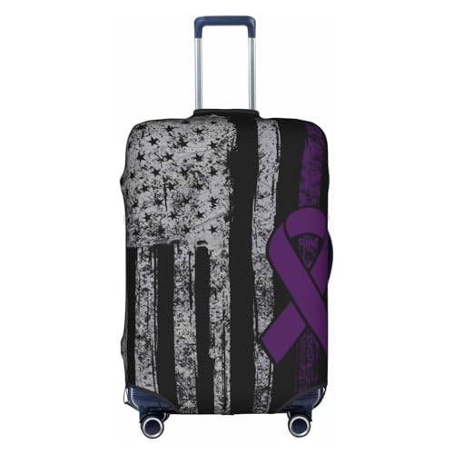 Travel Luggage Cover Lupus Awareness America Flag Fashion Washable Baggage Suitcase Protector Fit For Luggage Small