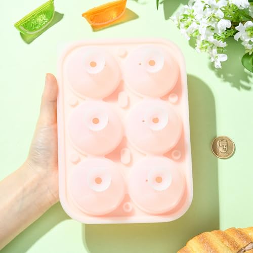 Molde de silicona para cubos de hielo forma béisbol miniatura 4