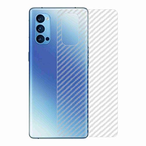 Image of Compatible with Oppo Reno 4 Back Screen Protective Film Carbon Fiber Skin Transparent Screen Guard Sticker