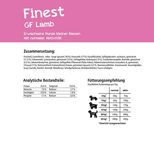 Belcando Finest GF Lamb [4 kg] getreidefreies Hundefutter | Trockenfutter für kleine & mittlere Hunde | Alleinfuttermittel für Hunde ab 1 Jahr