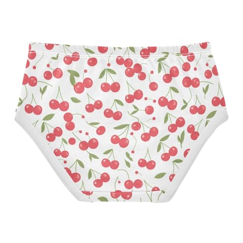 Wusikd Cherry Red Girls' Underwear Cotton Girls Briefs Soft Toddler Underwear 2T2