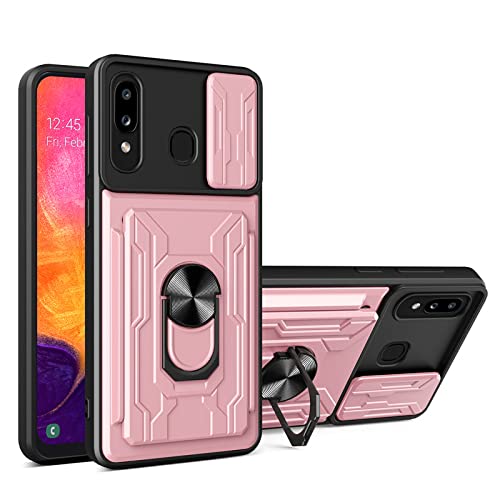 Coque Galaxy A71 4G Samsung avec bague support et protege camera or rose