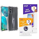 Combo moto g82 5g película 3d + capa anti impacto + proteção camera ki