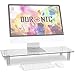 Price comparison product image Duronic Monitor Stand Riser DM052-3 | Laptop and Screen Stand for Desktop | Clear Tempered Glass | Support for a TV or PC Computer Monitor | Ergonomic Office Desk Shelf | 20kg Capacity | 70cm x 24cm
