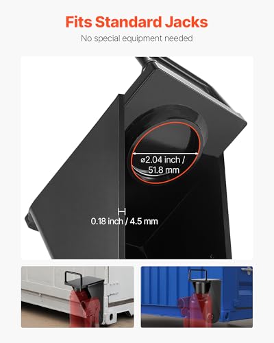Image of VEVOR Shipping Container Jack Lug with U-Shaped Handle, 2-Pack, Storage Leveler Booster Withstands Sun & Rain, Heavy Duty Container Jack Lug for Shipping Industry, Logistics, Warehouse Management