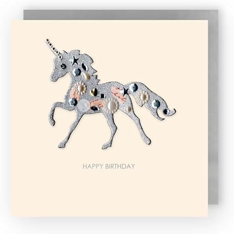 Second Nature Jewelled Unicorn Greeting Card Cover