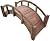 SamsGazebos Miniature Japanese Wood Garden Bridge, Treated, Assembled, 25" Long X 11" Tall X 11-1/2" Wide, Made in USA