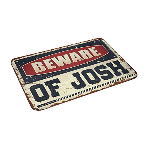 Tapis de garage Beware of Josh Rug pour camping 65x90 cm