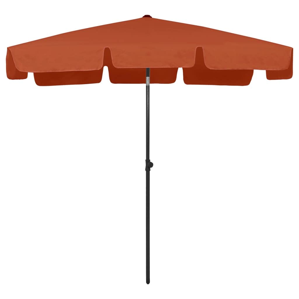 vidaXL Ombrellone da Spiaggia Terracotta 200x125 cm