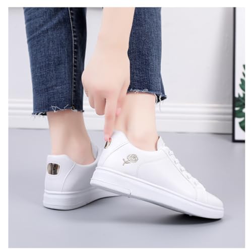 Non-Slip Comfortable Casual Lace-up Ladies Shoes Trendy Sneakers for Women Solid Color Classic Korean Style2
