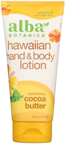 Alba Botanica Hawaiian Hand & Body Lotion, Replenishing Cocoa Butter, 6 Oz