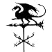 Farm Stainless Steel Home Weather Vane Wind Direction Indicator, 20-Inch Weathervane with Animal Ornament - Dragon
