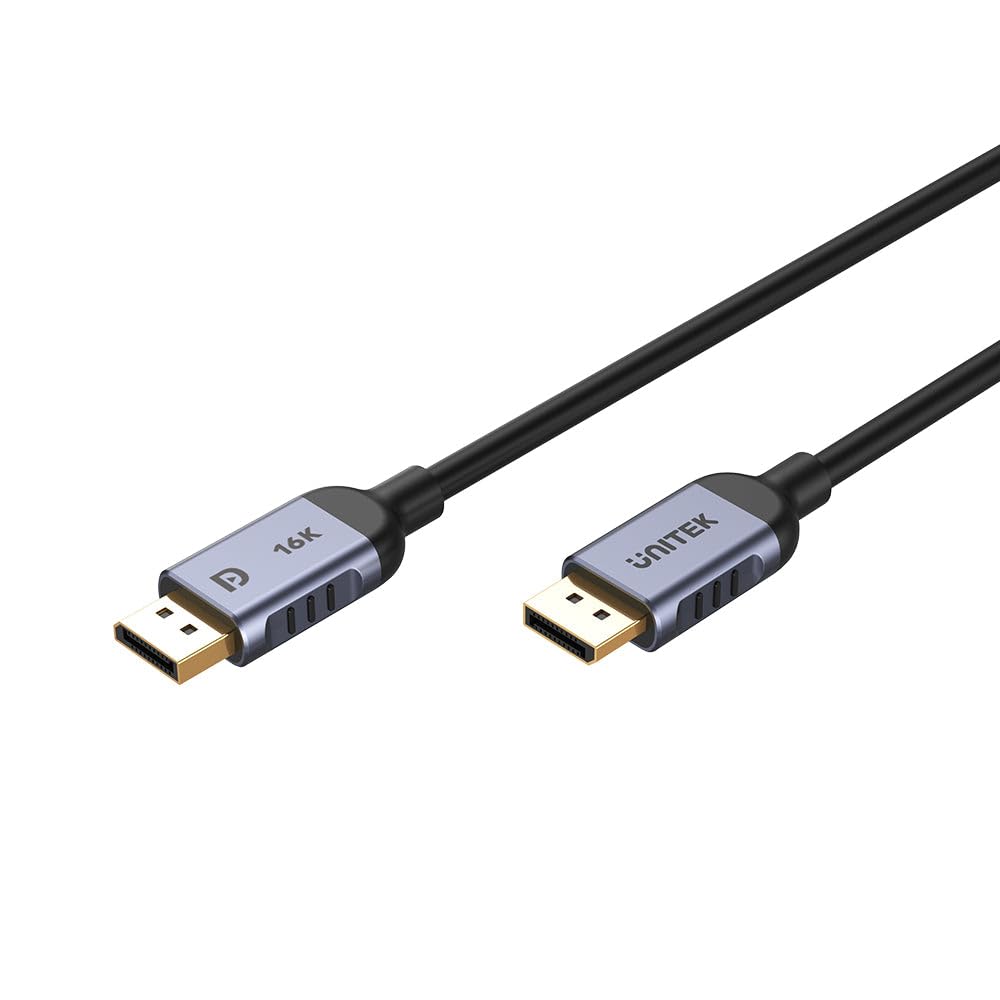 Unitek DisplayPort Kablo v2.1 16K Çözünürlük 3 Metre Gri C1626GY01-3M