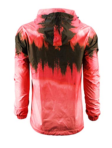 Image of SCREENSHOT Mens Streetwear Windbreaker Jacket - Lightweight Graphic Hoodie, Graffiti Hip Hop Urban Fashion Pullover Top
