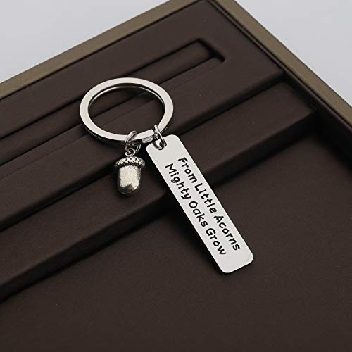 Zuo Bao Teacher Appreciation Gift from Little Acorns Mighty Oaks Grow Acorn Keychain Teachers Day Gift2